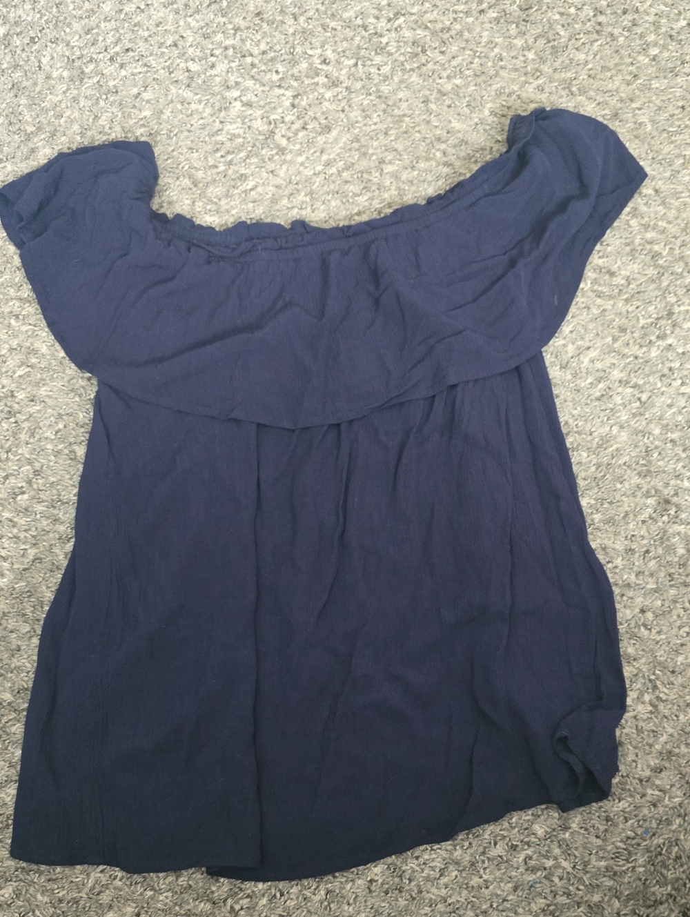 Maurices Navy Off-Shoulder Ruffle Women’s Tunic